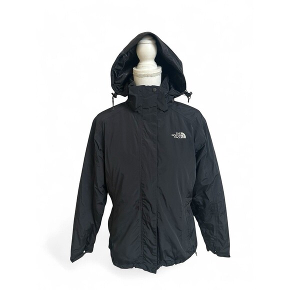 The North Face Jacket Women’s M Hyvent Winter Coat Black   Logo Lining - Picture 1 of 12
